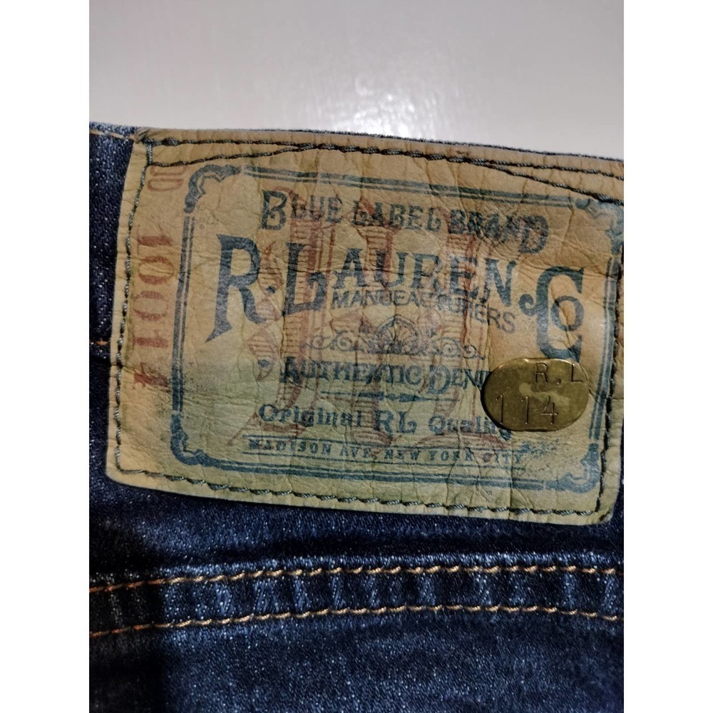 Ralph Lauren Tribeca 114 jeans Blue Label bootleg woman size 12/14 jean size 32 - Picture 5 of 9